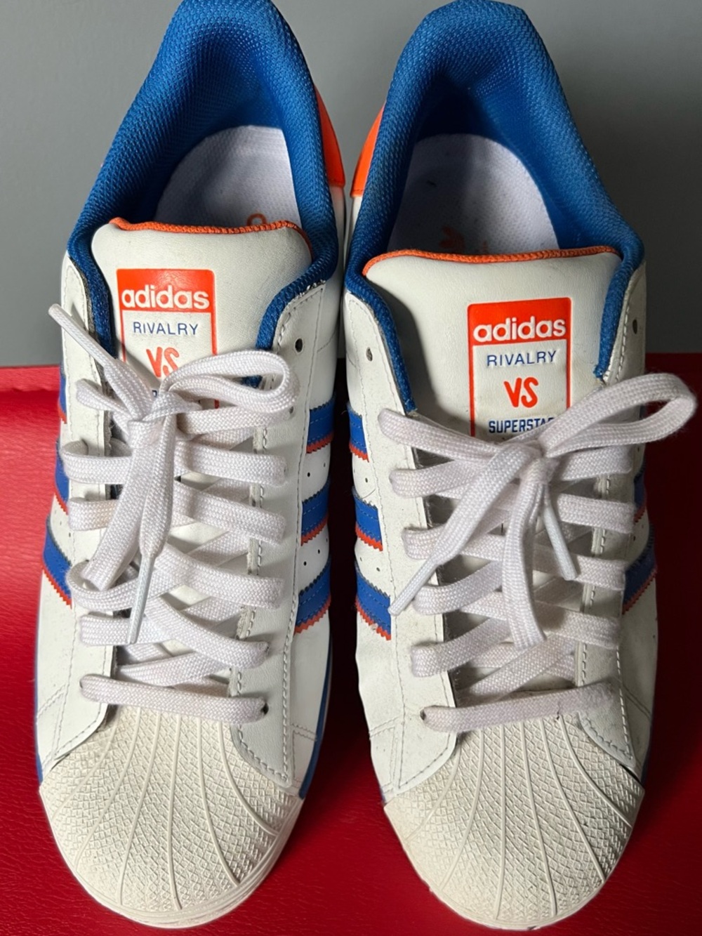 adidas White Blue Orange Rivalry VS Sneakers